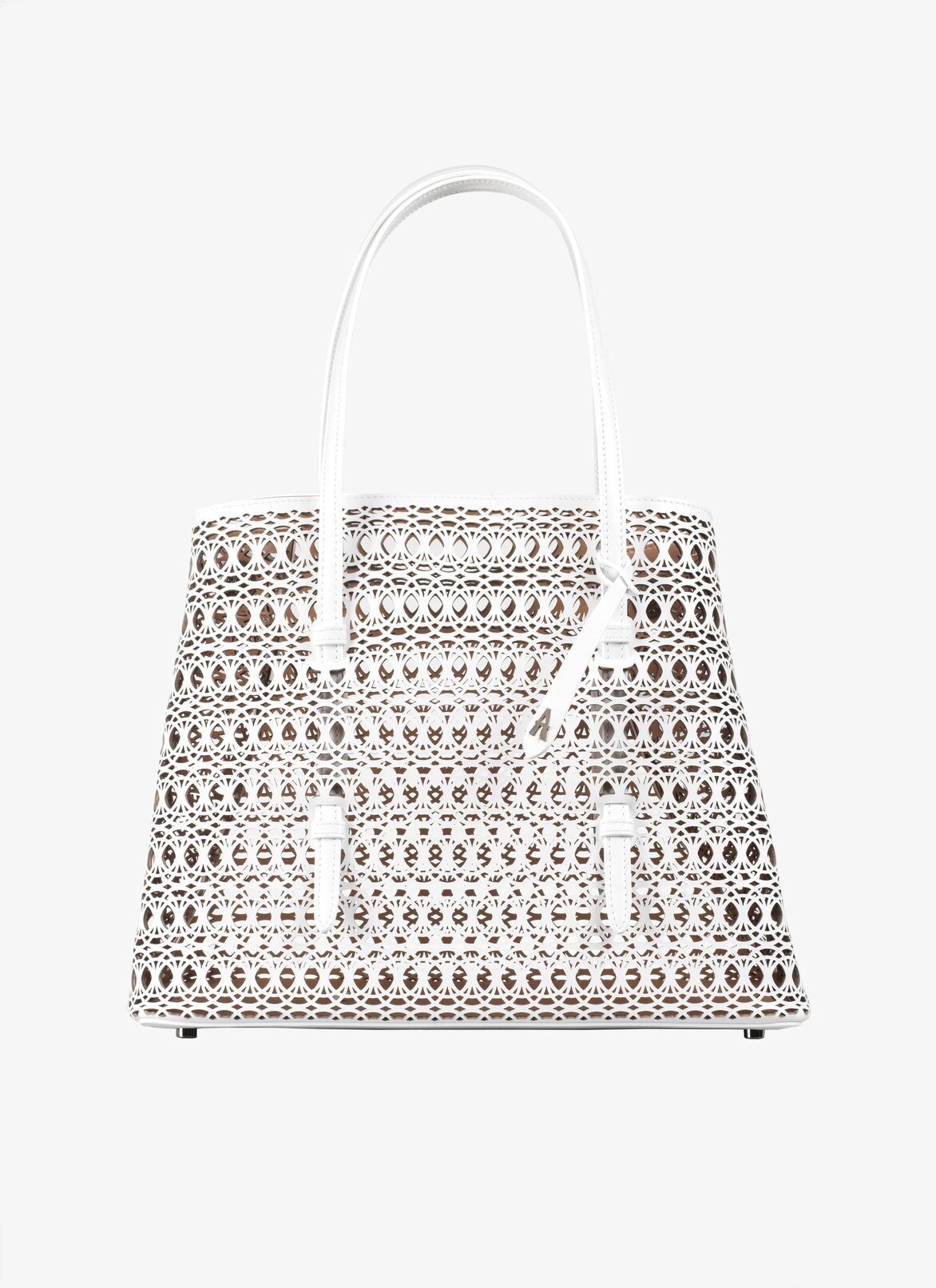 Mina 32 Tote Bag ALAÏA WHITE MINA 32 TOTE BAG